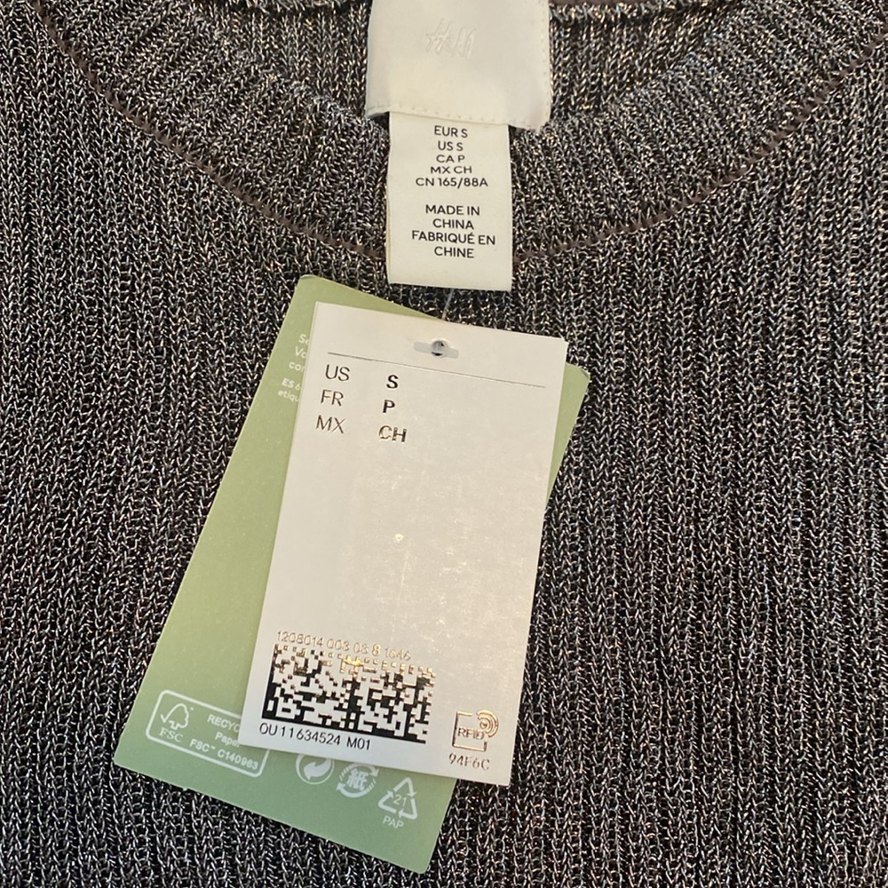 Metallic Rib Knit Sweater - Picture 6 of 7